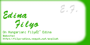 edina filyo business card